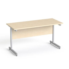 MAYAH Íróasztal, szürke fémlábbal, 140x70 cm, MAYAH "Freedom SV-26", juhar íróasztal