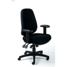 MAYAH Irodai szék, állítható karfás, exkluzív fekete szövetborítás, fekete lábkereszt, MAYAH "Bubble" forgószék