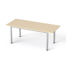 MAYAH Tárgyalóasztal, szürke fémlábbal, 80x190 cm, MAYAH "Freedom SV-42" juhar íróasztal