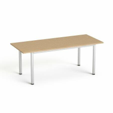 MAYAH Tárgyalóasztal, szürke fémlábbal, 80x190 cm, MAYAH Freedom SV-42 kőris (IBXA42K) íróasztal