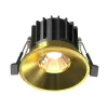 MAYTONI modern süllyesztett mennyezeti lámpa round sárgaréz mydl058-12w3k-bs