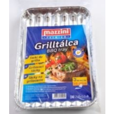 Mazzini BBQ Grilltálca 23*34 cm 3 db-os kerti sütés és főzés
