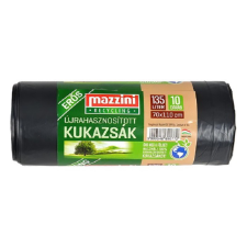 Mazzini Erős Újrahasznosított szemeteszsák 135 l (10 db / tekercs) - Fekete (104070) tisztító- és takarítószer, higiénia