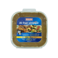 Mazzini premium szögletes sütőpapír airfryer-be 20cm 50db-os kiszerelésben papírárú, csomagoló és tárolóeszköz