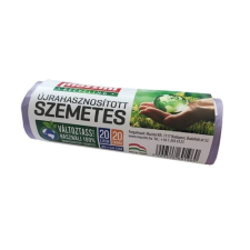 Mazzini Szemeteszsák újrahasznosított MAZZINI köthető füles 20L 20 db/tekercs tisztító- és takarítószer, higiénia