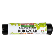 Mazzini Újrahasznosított szemeteszsák 110 l (5 db / tekercs) - Fekete (104040) tisztító- és takarítószer, higiénia
