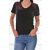 MB Collection női póló - Fekete színű, v nyakú, karcsúsított, vállán mintával, strasszköves díszítéssel M25-1-WPO-5549/T007