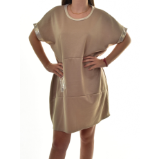 MB Collection női ruha/overál - Laza, bő fazonú, elején aranyszínű dísz zsebbel, ajándék nyaklánccal M25-1-20250403-7/T012