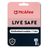 McAfee LiveSafe (Unlimited eszköz / 1 év) (Elektronikus licenc)