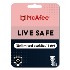 McAfee LiveSafe (Unlimited eszköz / 1 év) (Elektronikus licenc) karbantartó program