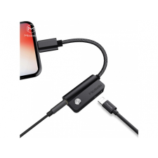 Mcdodo adapter lightning jack 3.5mm konektorról lightning konektorra Apple iPhone / iPad - 10cm - fekete kábel és adapter