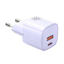 Mcdodo CH-0155 USB-A / USB-C Hálózati töltő - Lila (33W) mobiltelefon kellék