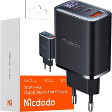 Mcdodo CH-2180 digital display wall charger 2xUSB-C + USB-A, 30W (black) ( ) mobiltelefon kellék