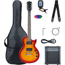 McGrey Rockit elektromos gitár Single Cut komplett szett: Narancssárga Burst gitár és basszusgitár