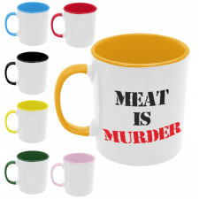 Meat is murder - Színes Bögre bögrék, csészék