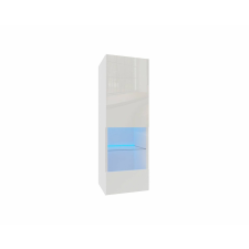 Meblohand IZUMI 2 magasfényű fehér polcos, vitrines függesztett fali szekrény, 105 WH bútor