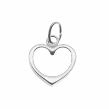  Medál, Jolie ezüst, 925 ezüst, szív alakú, 0,6 g, 15x12 mm medál