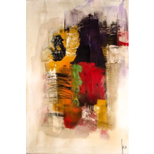  MÉDIA Absztrakt modern festmény2 vászonkép, 70 x 105 cm grafika, keretezett kép