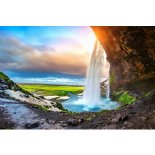  MÉDIA Cascada49 Vízesés naplementekor matrica fotótapéta, 270 x 200 cm tapéta, díszléc és más dekoráció