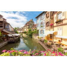  Media City55 Vászonfestmény, Colmar France, 105 x 70 cm grafika, keretezett kép