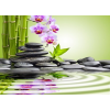  Média öntapadó és mosható fali tapéta, Bazaltkövek, orchideák, bambusz, zen, 270 x 200 cm