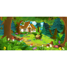  MÉDIA tapéta, faház, gyerek rajz, 220 x 135 cm tapéta, díszléc és más dekoráció