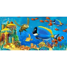  MÉDIA tapéta, víz alatti világ, korallzátony, 270 x 200 cm tapéta, díszléc és más dekoráció