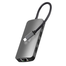 Media-Tech USB-C HUB PRO 8in1 LAN, HDMI, kártyaolvasó, PD kábel és adapter