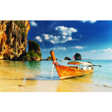  MÉDIA tengerpart Thaiföldön vászon festmény, 105 x 70 cm grafika, keretezett kép