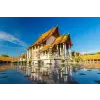  MÉDIA vászonkép, Bangkok templom, Thaiföld, 105 x 70 cm