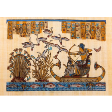  MÉDIA vászonkép, Egyiptom, papirusz, festmény, művészet, 105 x 70 cm grafika, keretezett kép