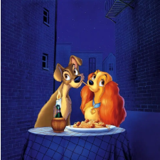  MÉDIA Vászonkép, Lady and the Tramp, 105 x 70 cm grafika, keretezett kép