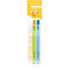 Mediblanc KIDS & JUNIOR Ultra Soft fogkefe gyermekeknek 2 db Green, Blue 2 db fogkefe