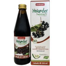 Medicura bio gyümölcslé 100% bodza 330 ml üdítő, ásványviz, gyümölcslé