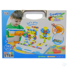 Medito Kreatív szerelős építőkészlet csavarozógéppel puzzle, kirakós