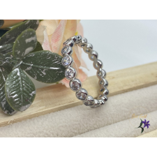  Medóra  white antiallergén körben cirkóna köves gyűrű gyűrű