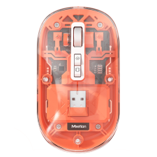 Meetion BTM005 Bluetooth + RF Wireless Egér - Átlátszó narancssárga (BTM005ORANGE) egér