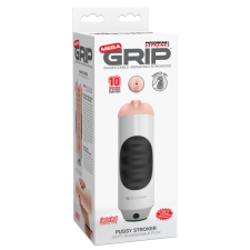  Mega Grip Vibrating Stroker Pussy White/Black/Light maszturbátor