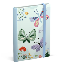 Mega-Papír 2004 Kft. Mega-Papír Határidőnapló 2026 Fragile Világoskék, pillangók határidőnapló