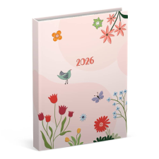 Mega-Papír 2004 Kft. Mega-Papír Mini Határidőnapló 2026 Fragile Rózsaszín, virágok határidőnapló