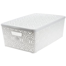 MEGA PLAST MONAKO XL + fedő, 14,5 × 40,3 × 27cm, fehér bútor