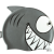 Megaform Állatmintás szilikon úszósapka - Ezüst cápa