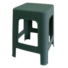 MEGAPLAST MEGA PLAST Puff II. 45x35,5x35,5 cm, polyrattan, sötétzöld kerti bútor