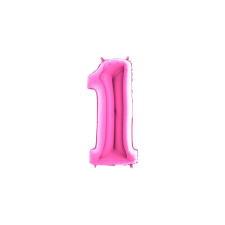  MegaShape - pink 1-es szám fólia lufi party kellék
