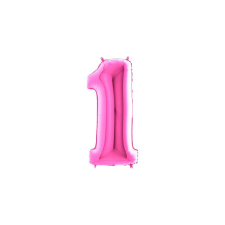 MegaShape - pink 1-es szám fólia lufi party kellék