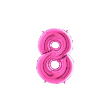  MegaShape - pink 8-as szám fólia lufi party kellék