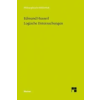 Meiner Logische Untersuchungen | Edmund Husserl