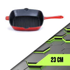 Meisterklasse öntöttvas grill serpenyő piros zománccal MK1058 edény
