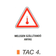 Melegen szállítandó anyag TAC4 információs címke