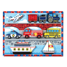 Melissa & Doug Fa készségfejlestő játék, könnyen megfogható puzzle készségfejlesztő